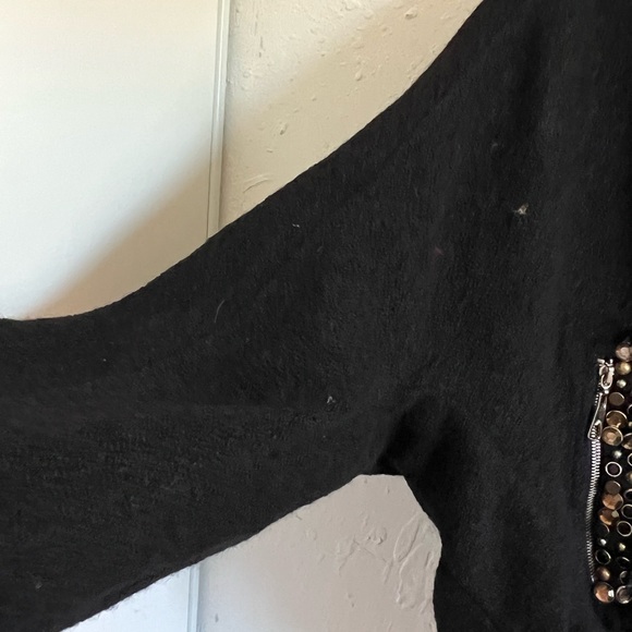 Unbranded bejeweled wool mix jacket coat oversized Size L - Picture 4 of 7